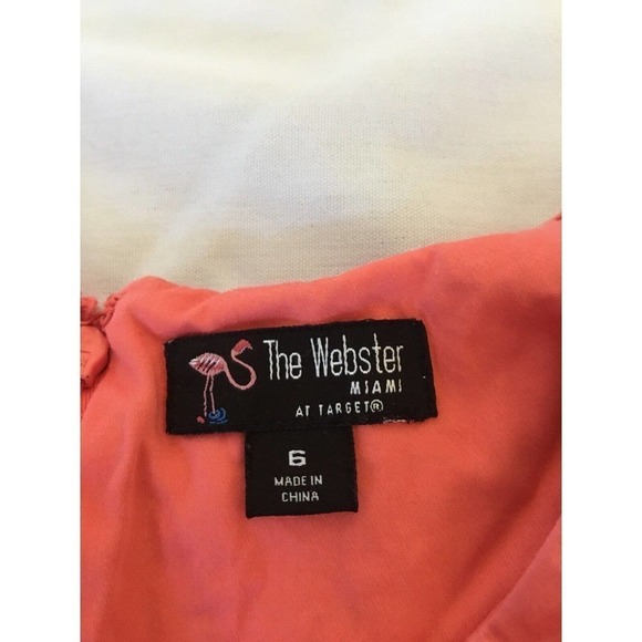 The Webster Miami Dress Womens Size 6 Sleeveless Blue Orange Zipper Back - Picture 8 of 12